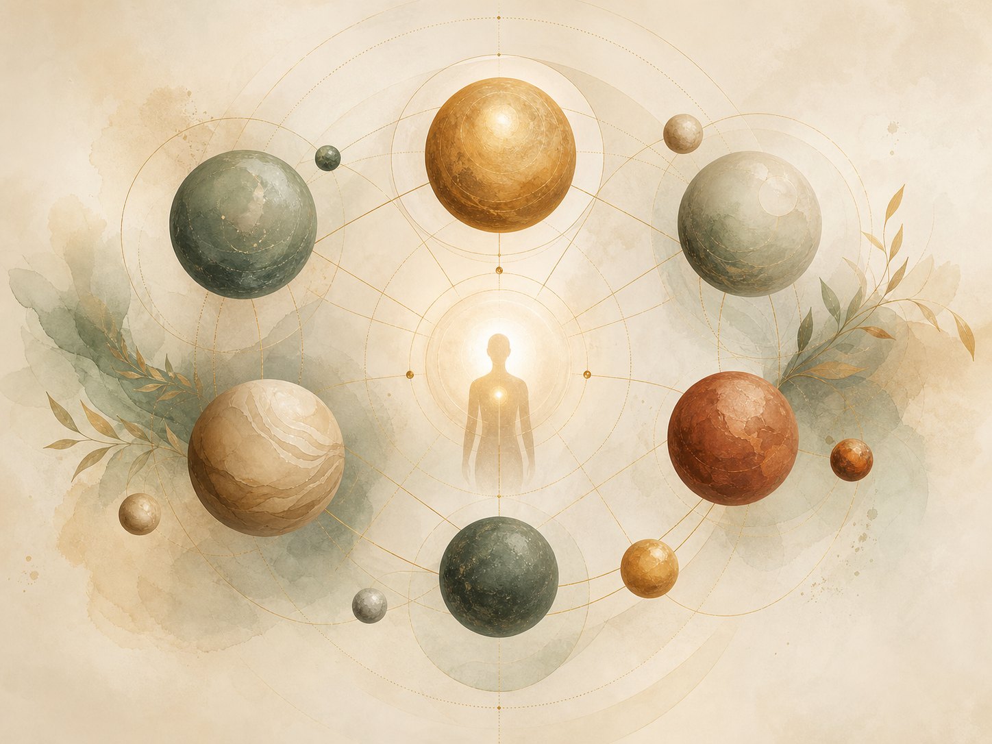 Ilustrácia planetárnych archetypov v astrokonštelácii