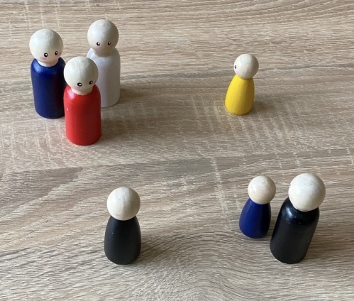 Figúrky rozostavené pri individuálnej konštelácii